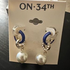 Pearl Drop Earrings (Blue & Green Pairs)
